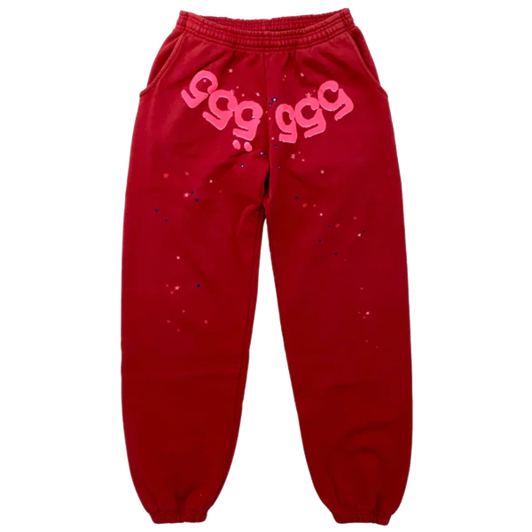 BUY IT - Sp5der Red 'Angel Number' Sweatpants