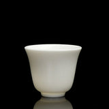 2 pcs/lot Chinese Suet Jade Porcelain Teacup Pretty White Ceramic Kung Fu Tea Cups Set