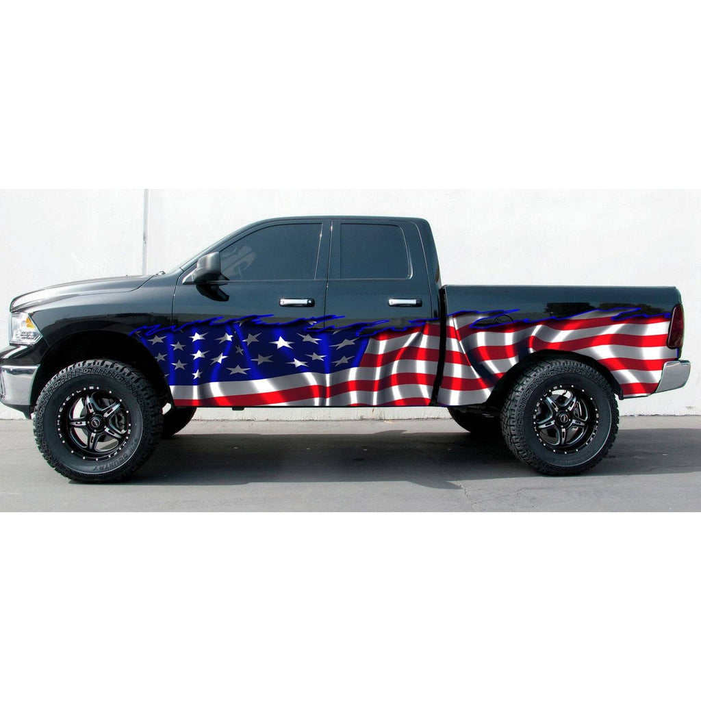 american flag car sticker