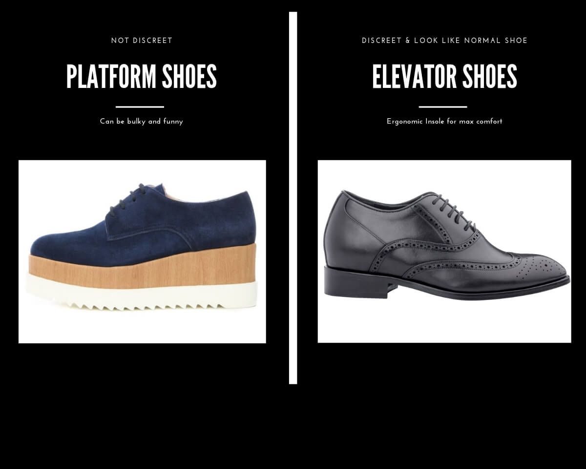 deres Bemærk Ledningsevne The Difference Between Elevator Shoes and Platform Shoes