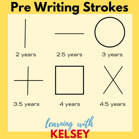 preschool pre writing skills learning with kelsey