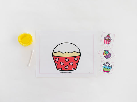 cupcake sprinkle fine motor activity for toddlers and preschoolers