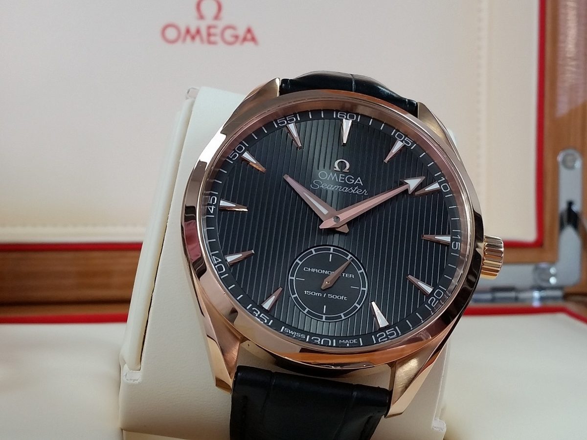 omega seamaster aqua terra chronograph rose gold