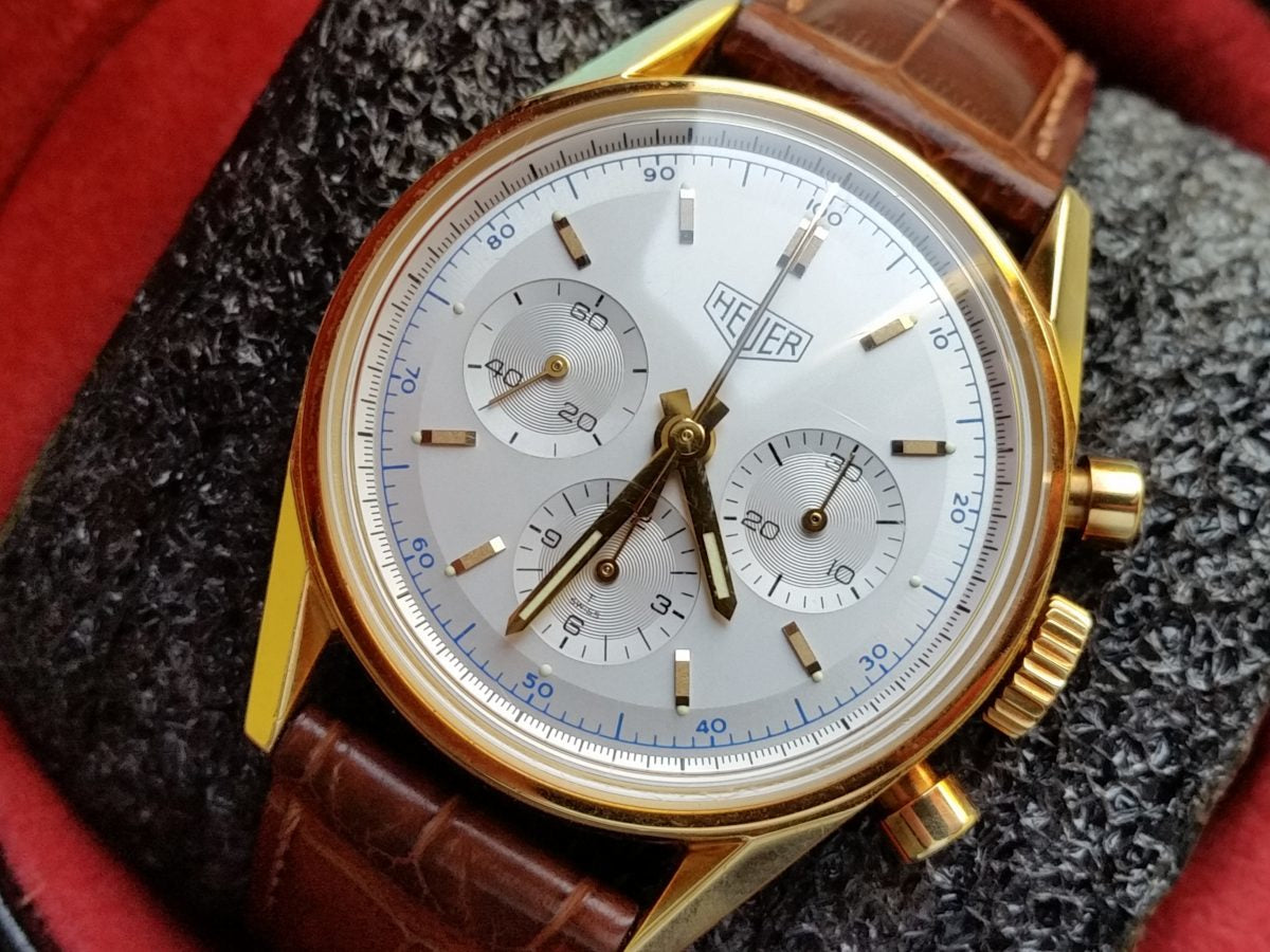 TAG HEUER CARRERA 18k Gold - 1964 Re-Edition Model CS3140 – Lux Time Center