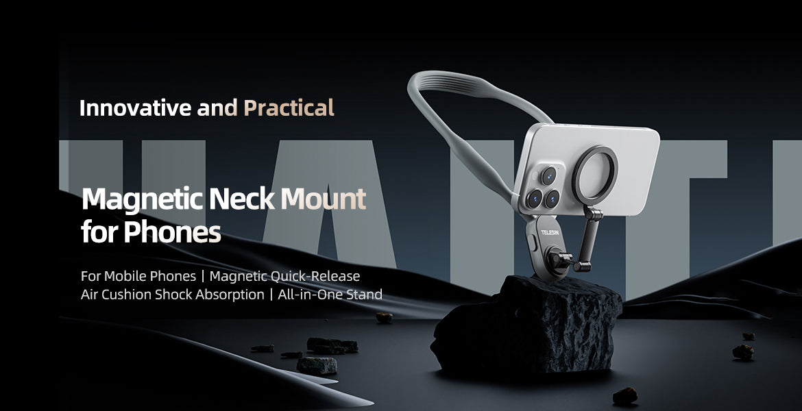 TELESIN Magnetic Smartphone Neck Mount (Gray) MNM-001 B&H Photo