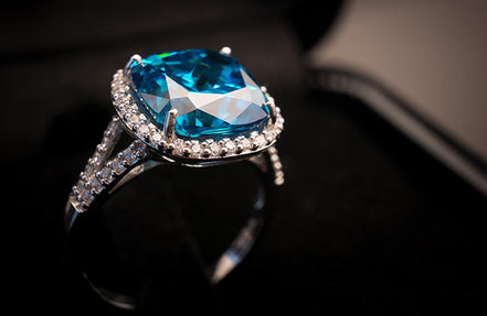 colored engagement ring