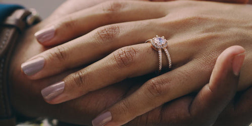 custom engagement ring couple