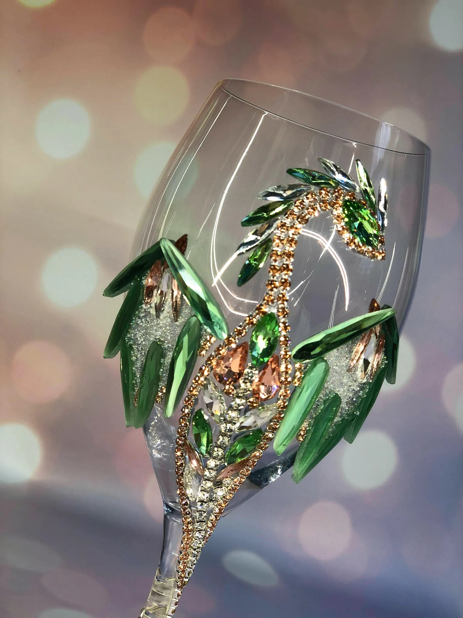 Iridescent Dragon Crystal Glasses  Handcrafted Mystical Drinkware