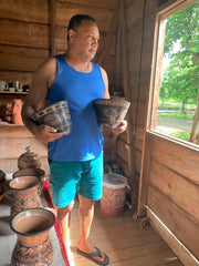 Miguel Leal who makes pottery