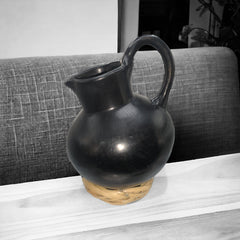 Barro Negro Pitcher from Oaxaca Mexico using handmade with local clay