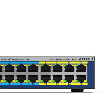NETGEAR 16-Port Gigabit Ethernet Unmanaged PoE Switch (GS516UP