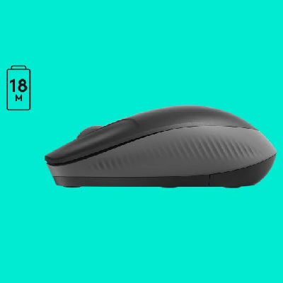 Logitech Wireless Mouse M190 - Full Size Ambidextrous Curve Design,  18-Month Battery with Power Saving Mode, Precise Cursor Control &  Scrolling, Wide Scroll Wheel, Thumb Grips - Mid Grey : :  Electronics