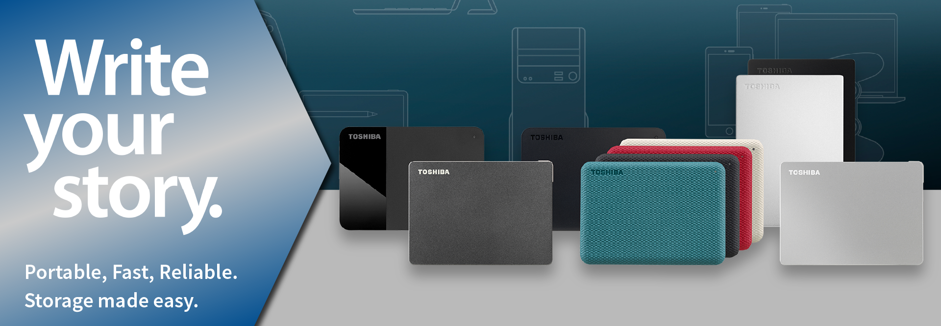 Toshiba External Storage Hard Disk Drives (HDDs) and Solid State Drives (SSDs) for all your media and file storage needs, with USB3.0 and USB-C connectivity | Kaira Global