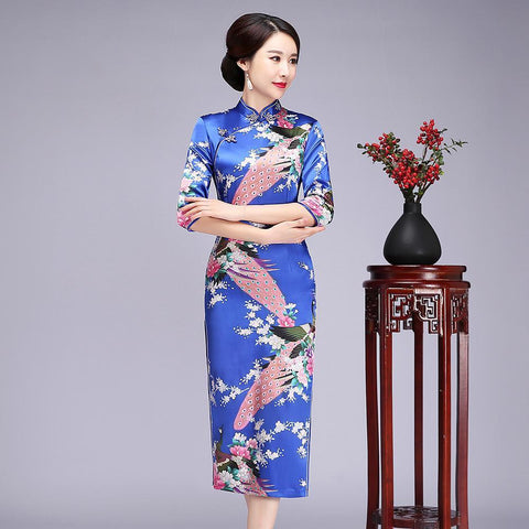 traditional chinese dress blue