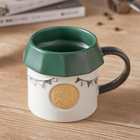 Coffee Shop Green Ceramic Mug (Starbucks Wizard Bear 2022 Collection)