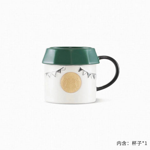 Coffee Shop Green Ceramic Mug (Starbucks Wizard Bear 2022 Collection)