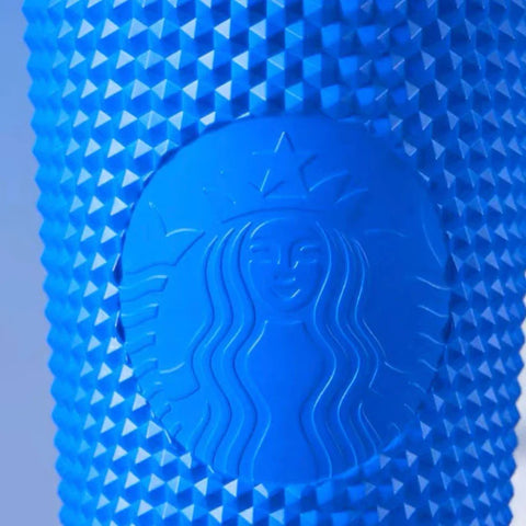 Starbucks China 2022 Christmas Klein Blue Studded 24OZ Venti Tumbler Straw Cup