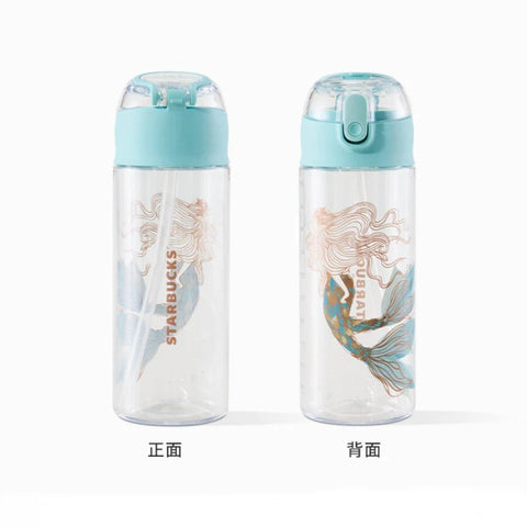 Starbucks x Thermos 600ml/20oz Anniversary Ocean Mermaid Crafted Plastic Sipping Bottle