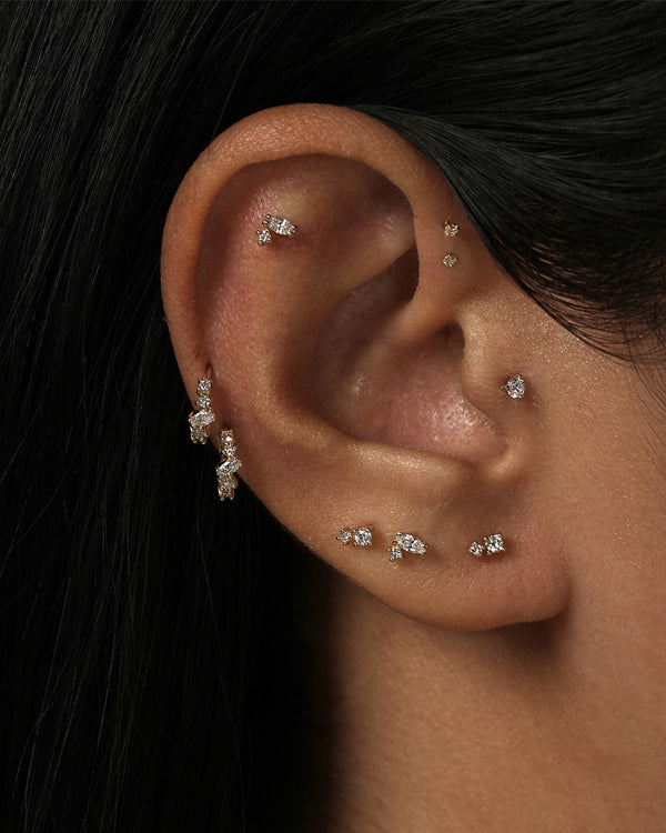 diamond cartilage earrings