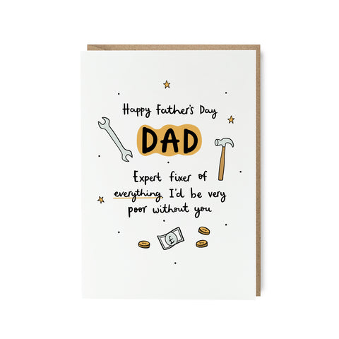 DIY expert Dad Funny Father's Day Card