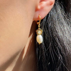 Roop Jewelry, Bloom Earrings, Pearl Earrings, Freshwater Pearl, Oakland Boutiques, Oakland Clothing Boutique, Field Day & Friends