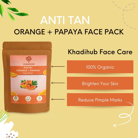 khadihub orange papaya facepack