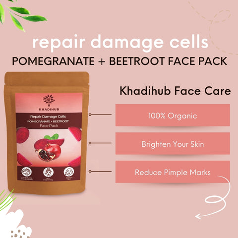 khadihub pomegranate beetroot facepack