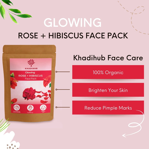 khadihub rose hibiscus facepack