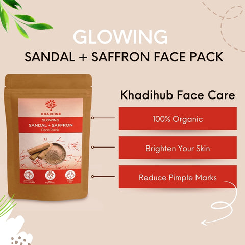 khadihub sandal saffron facepack