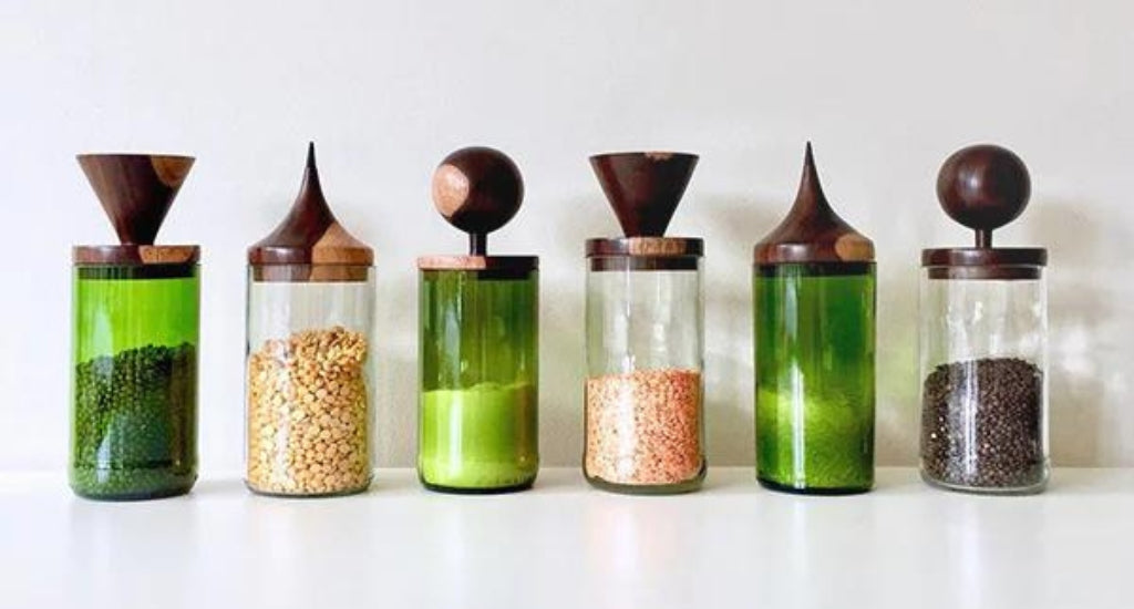 upcycled glass jars