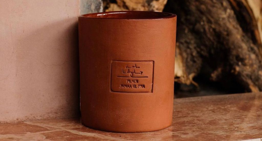 Terracotta orange marroccan candle