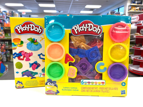 Left to Right: Play-Doh Compound and Tool Set and Play-Doh Fundamentals Alphabet Set