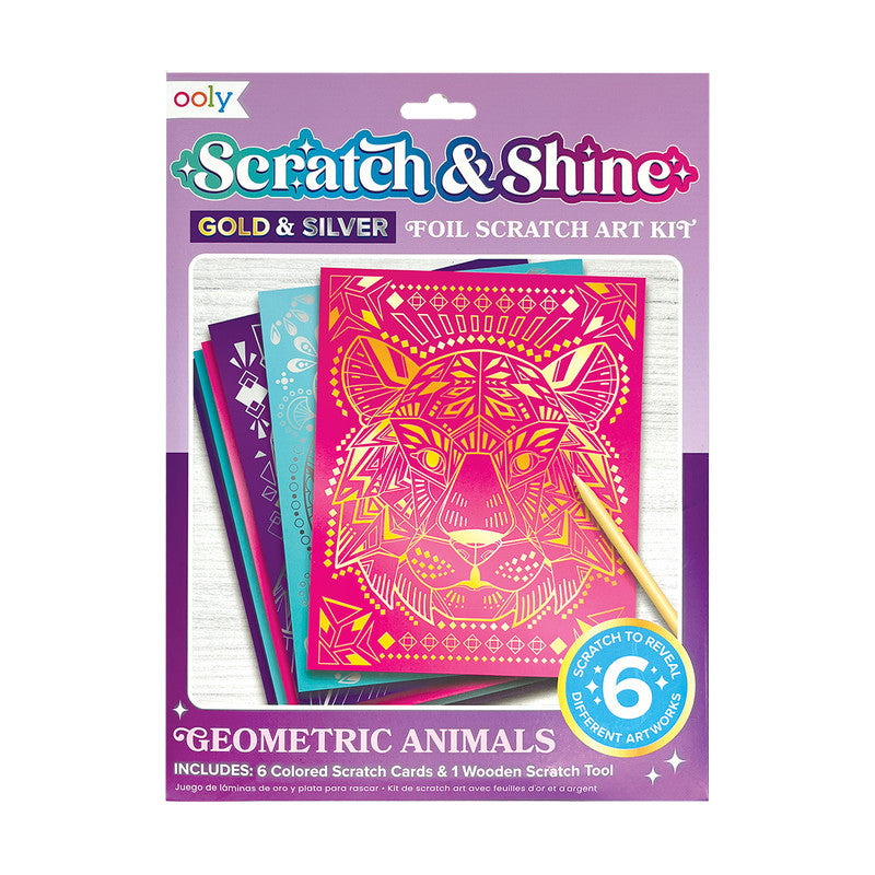 Glorious Garden Scratch & Shine Foil Art Kit - Mudpuddles Toys and