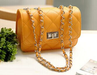 Fashion new handbags High quality PU leather Women bag Small incense wind chain Lozenge Shoulder bag