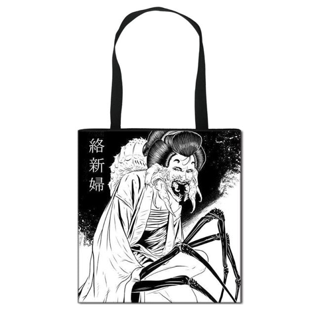 Horror Manga Totes Bag Women Handbag Fashion Shoulder Bag for Travel Ladies Portable Large Capacity 