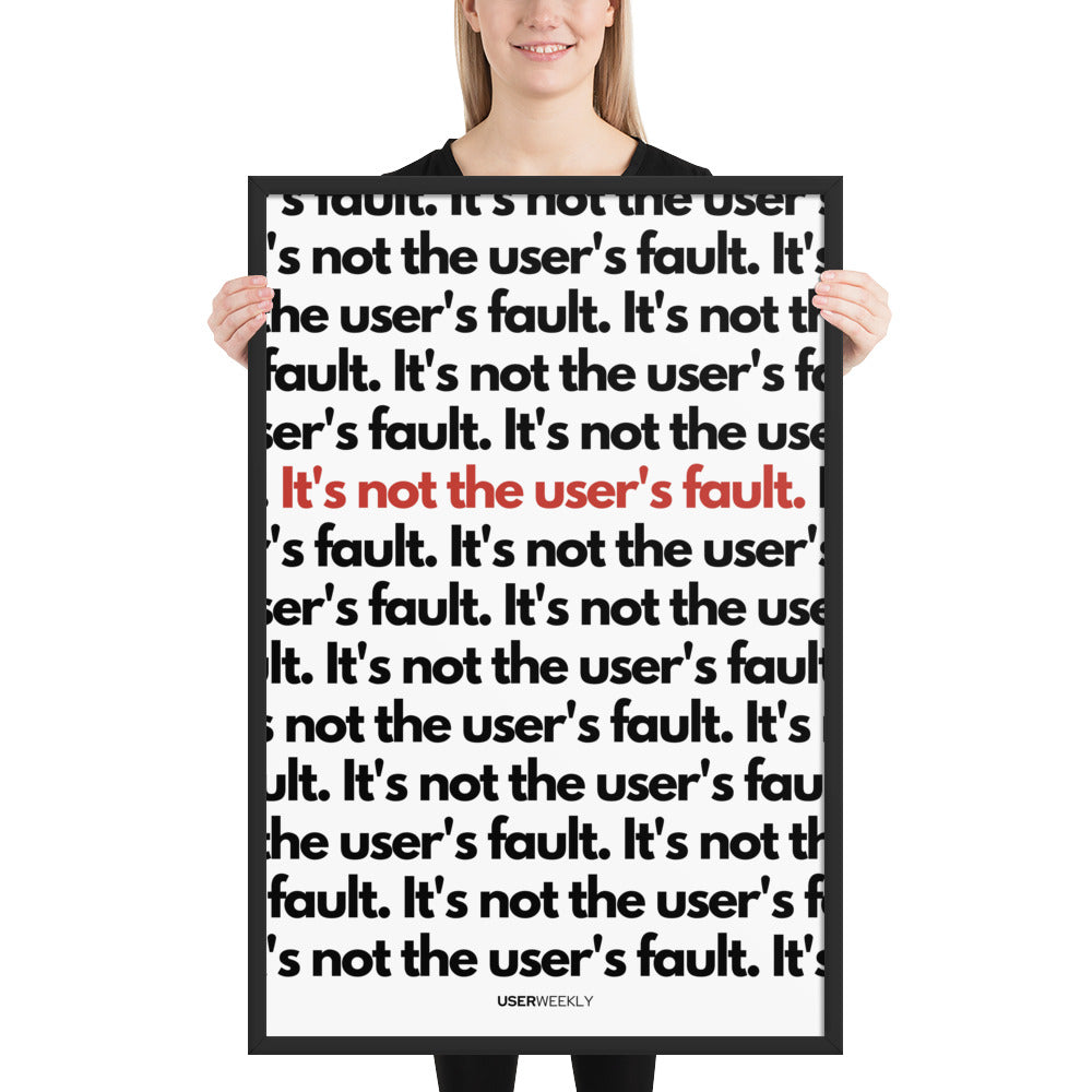 It's not the user's fault