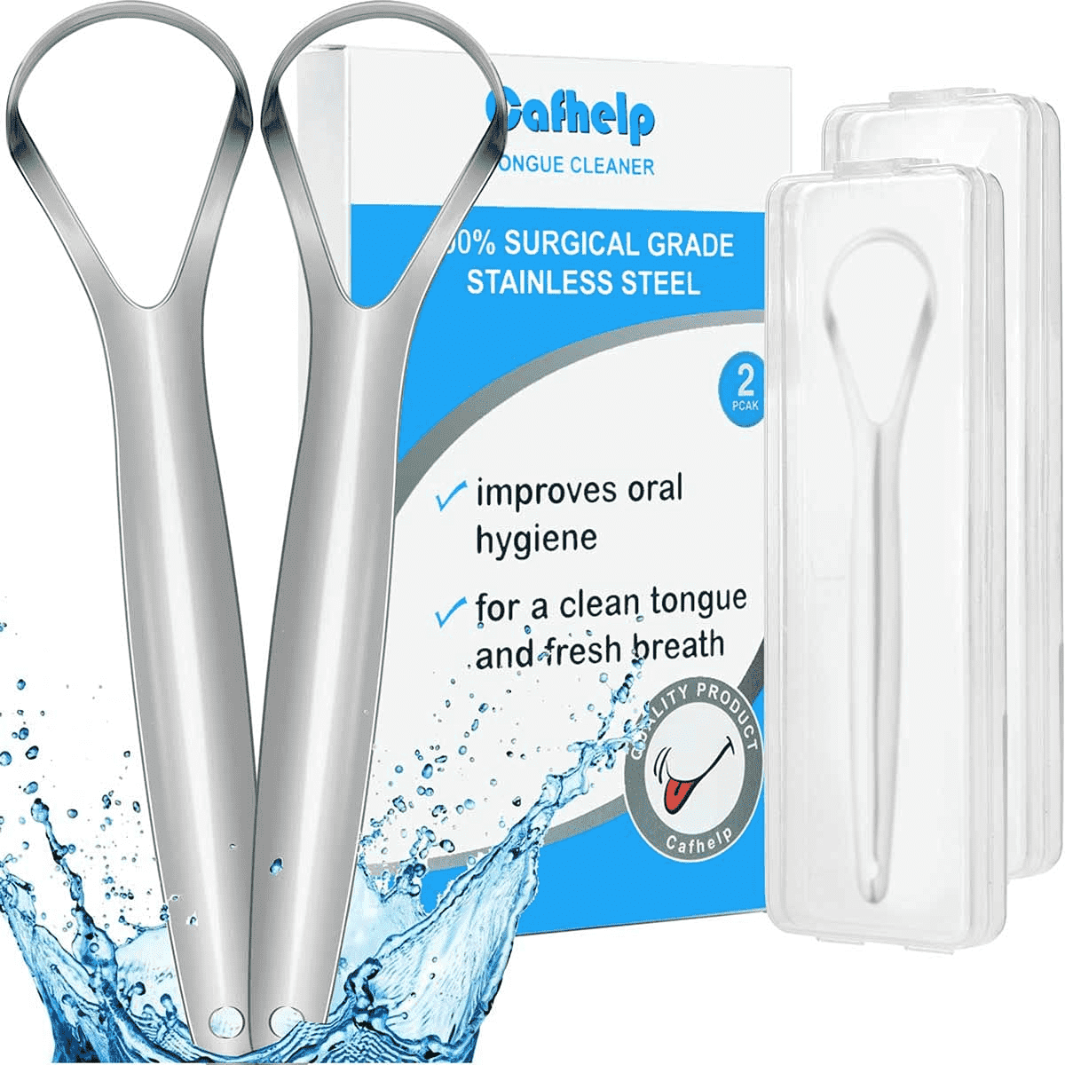 Cafhelp Two-Pack Tongue Scraper