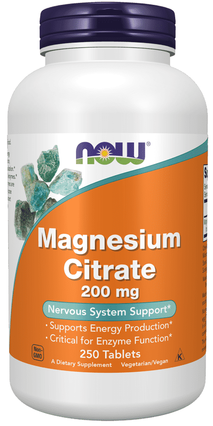 Now Foods Magnesium Citrate 200mg tablets