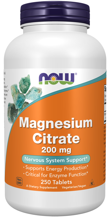 Now Foods Magnesium Citrate 200mg tablets
