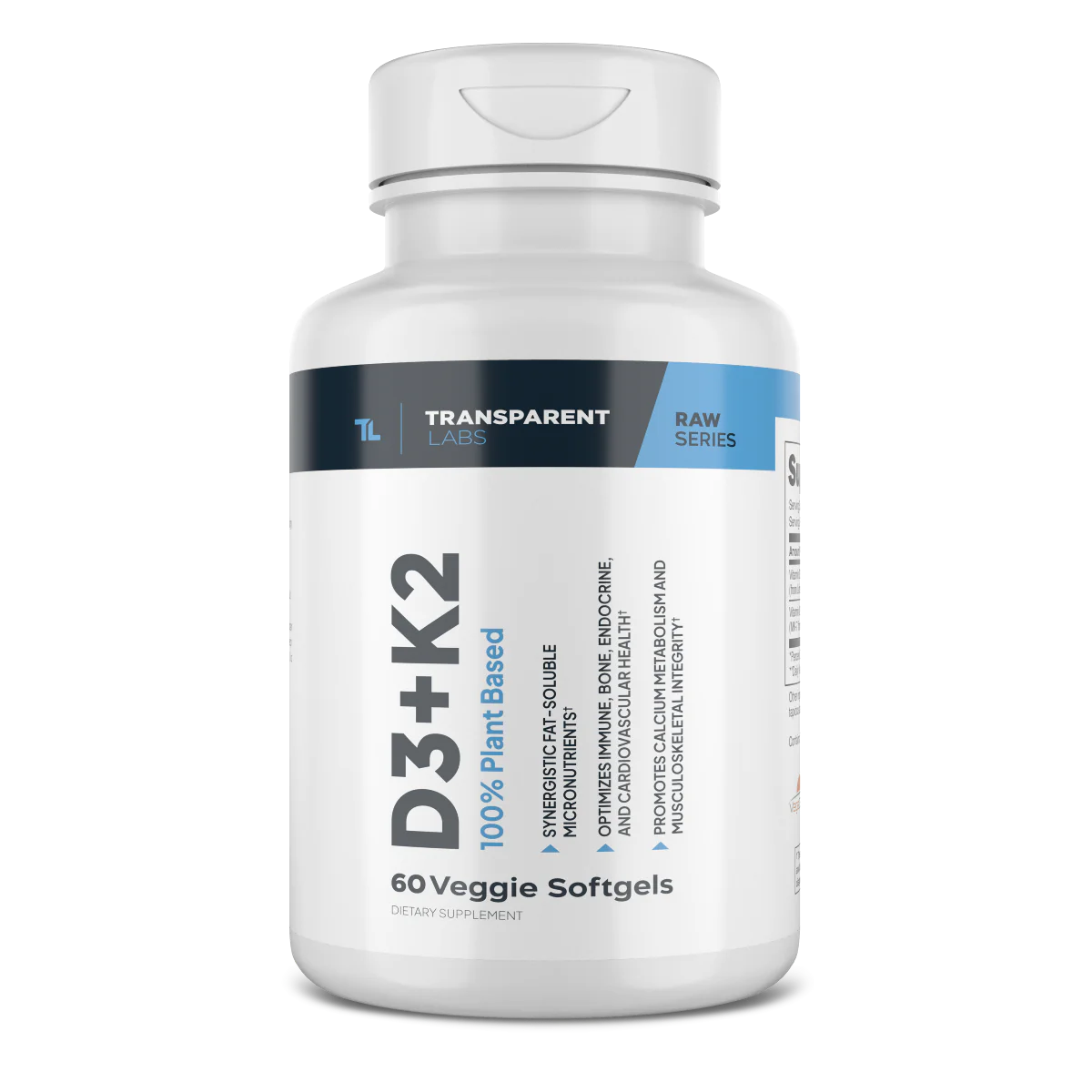 Vitamin D3+K2 by Transparent Labs