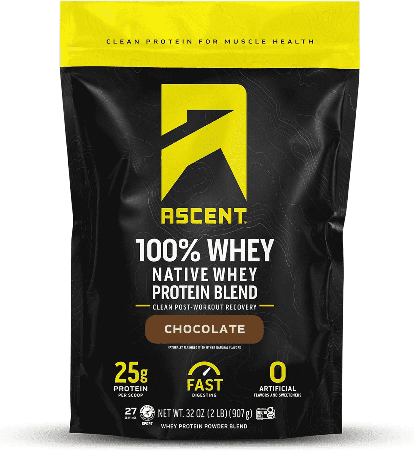 Ascent Whey valgupulber (100% natiivne)