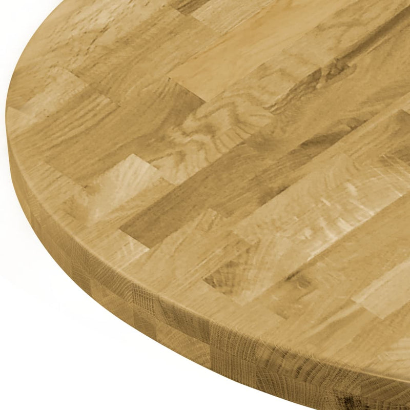 Table Top Solid Oak Wood Round 1.7" 35.4"