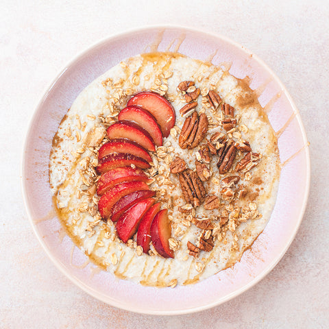 Plum and pecan porridge