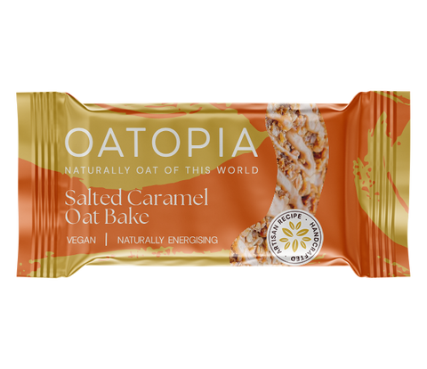 Oatopia's new vegan Salted Caramel Oat Bake