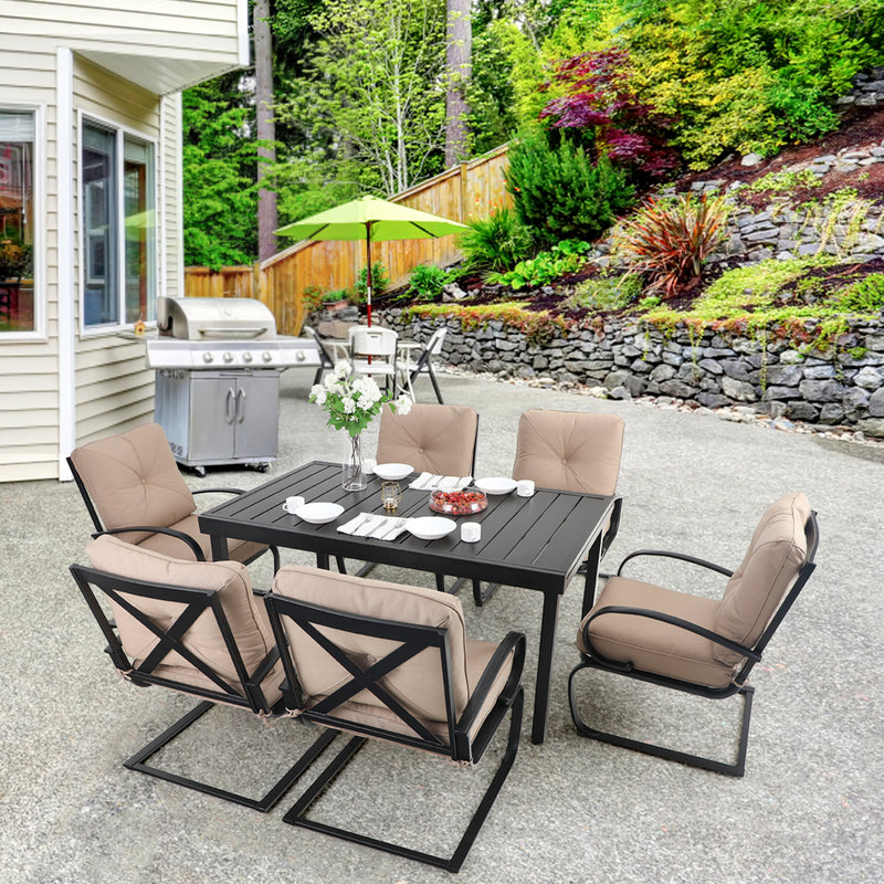 phi villa 7 piece patio dining set