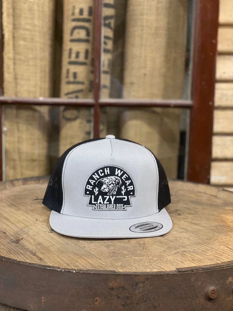Lazy J Ranch Wear Silver & Black 4" Arrowhead Patch Cap