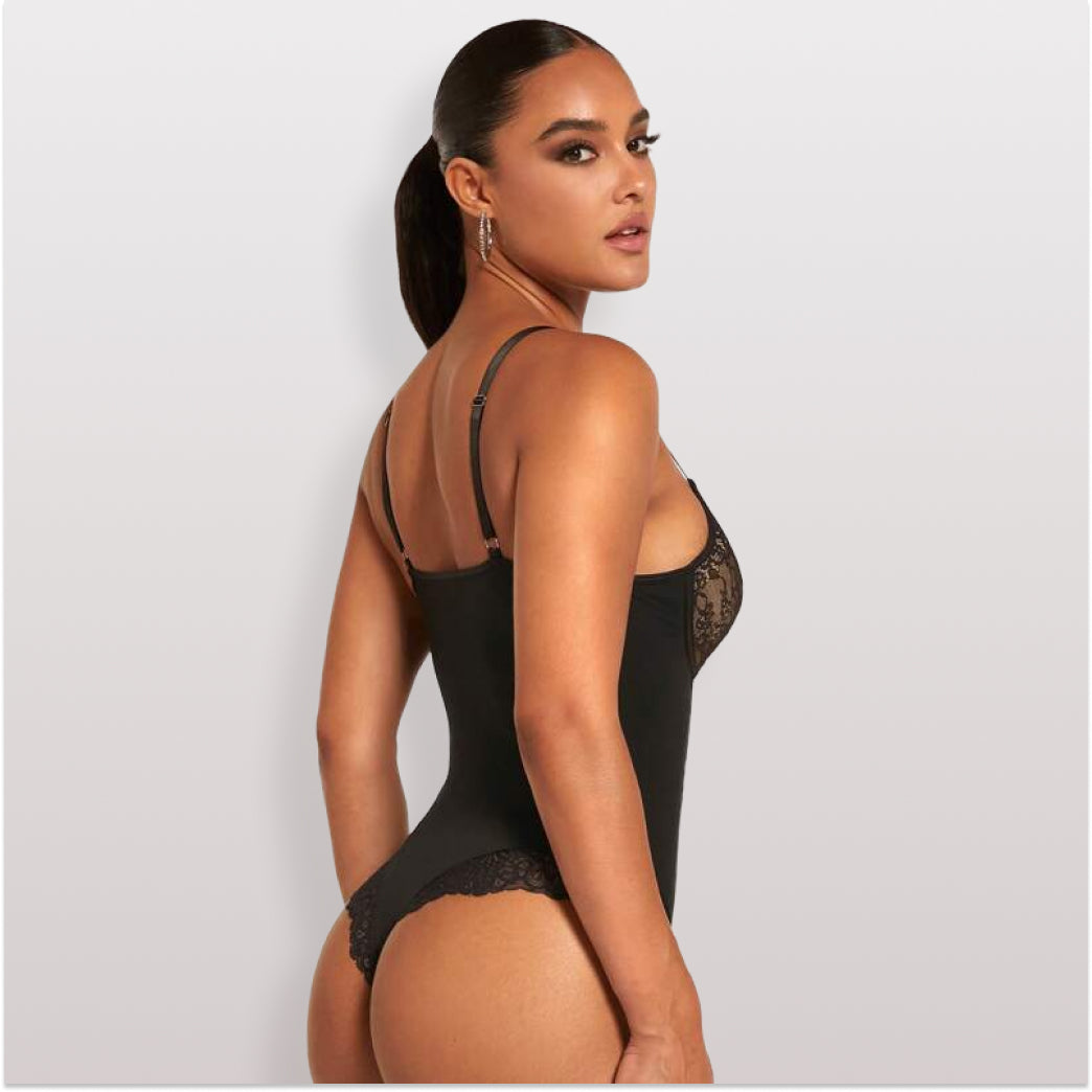 Body Modelador de Renda - Luxo Slim | + Brinde Calcinha Modeladora 23