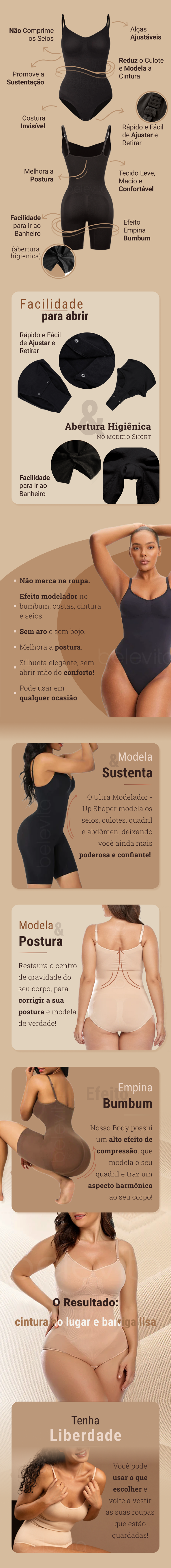 Body Modelador confortável