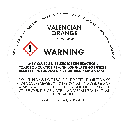 Valencian Orange - CLP Safety Information