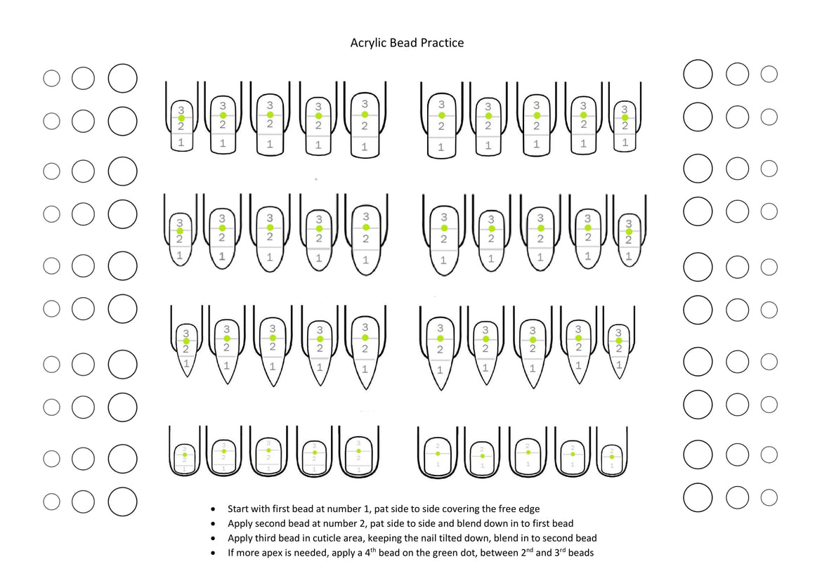 Printable Acrylic Bead Practice Sheet - Printable Word Searches